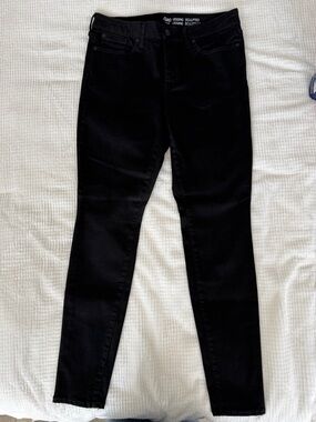 GAP Jet Black Legging Sculpted Jeans size 14